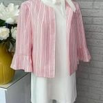 Nine West Pink Striped Blazer Photo 1