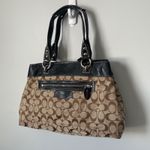 Coach y2k  Penelope Signature Canvas Leather Trim Tote Shoulder Bag Brown Black Photo 2