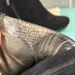 Bandolino  | Boots Womens 7.5 M Madyson Casual Side Zip Bootie Black Fabric Heels Photo 4