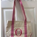 Oprah’s Book Club Embroidered Large Boat & Tote Bag by LL Bean Blue White USA Photo 0