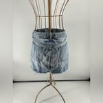 We The Free distressed button fly denim mini skirt size 27 100% cotton Photo 8