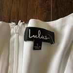 Lulus Eternal Bond White Satin Ruffled Flutter Sleeve Maxi Dress Photo 8