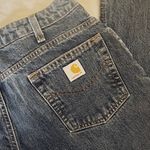 Carhartt denim straight leg jeans with logo on back pocket Photo 2