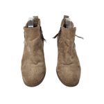Dolcetta Suede Side Zip Boho Chic Ankle Bootie Microfiber Beige Size 8 M Photo 4