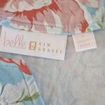 Belle by Kim Gravel Aqua Floral Knit Embroidered Top Size Small NWOT Blue Photo 6