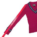 Ralph Lauren L-RL Lauren Active Cable Knit V Neck Rugby Cricket Sweater XS Photo 6