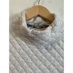 Orvis  Womens Quilted Sweater Heather Pullover Diamond Pattern Mock Neck Cozy XS Photo 6