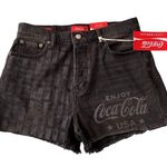 Lucky Brand Coca-Cola USA vintage 90s Black Gray Denim Jean cutoff shorts Photo 0