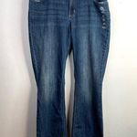 Maurice's Mid Rise Boot cut denim flex Bling Embroidered Stretch jeans 14W 14 new Photo 0