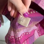 Christopher & Banks  Pink Striped Western Button Down Shirt Linen Blend Medium Photo 8