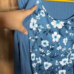 Women’s boho Blue Floral Dress with Long Cardigan size L Size L Photo 1