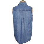 Hard Rock Cafe Vintage Y2K Sleeveless Denim Shirt XL Button Front Washington DC Photo 5