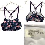 Tropical Floral Pink Flamingo Purple Strap Removable Padding Bikini Top Size XXL Photo 1