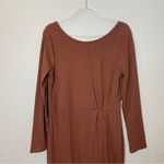 BNWT! JOYFOLIE MIA JOY Alenka Ribbed Fitted Midi Dress Size XL Brown Photo 1