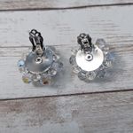 Vintage Clip On Earrings Beaded Cluster Photo 5