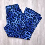 JM Collection Blue Leopard Print Sweatpants S Photo 0