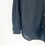 J.Crew Relaxed Fit Linen Blend Pajama Top L Black Photo 3