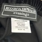 Jessica Howard  Maxi Skirt 14 Black Velvet Mesh Flared Hem Whimsigoth Gothic Photo 4