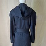 American Vintage Vintage Gaston Jaunet Paris Black Wool Hooded Pullover Dress‎ 38 US 8 France 80s Photo 5