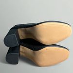 Avec Les Filles  Remi Bow Accent Heeled Leather Ankle Booties in Black Lamba Photo 7