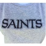 NFL  New Orleans Saint Top Lace-Up Sleeves Licensed Heather Gray XS Photo 3