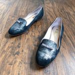 Louise et Cie  • Anniston velvet loafers bow smoking flats grey metallic silver Photo 9