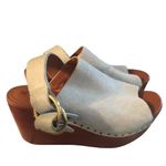 Derek Lam 10 Crosby 'Fiona' Sandal 7.5 Wooden Calf Hair Platform Bohemia… Photo 1