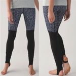 Lululemon Wunder Under Pant *Stirrup Dramatic Static White Black / Black Photo 5