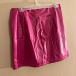 Floerns Large Hot Pink Faux Leather Bodycon Split Mini Skirt Photo 1
