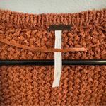 Free People  Burnt Orange Coco V-Neck Sweater Photo 3