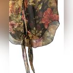 Sans Souci  Black Floral Sheer Blouse Photo 2