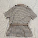 Vintage 1970s Short Sleeved Shacket With Belt Blue Size M Photo 1