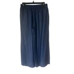 Laundry by Shelli Segal Los Angeles 4 Chambray Flowy Wide Leg Pull On Crop Pants Photo 3