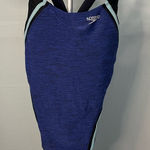 Speedo ‎ One Piece Swimsuit Blue & Black Size 6 Photo 0