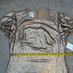 Rene Ruiz Puff Sleeve Sequins Mini Dress Gold 16 Photo 6
