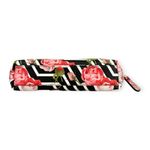 Betsey Johnson | Floral Striped Dome Zip Closure Lined Cosmetic Makeup Bag Photo 5