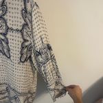 Anthropologie Maeve Navy and white Boho Blouse Photo 2