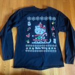 Sanrio Hello Kitty Ugly Christmas Sweater Black Long Sleeved T-Shirt, OS Photo 0