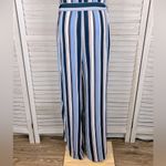 AMBIANCE Striped Wide Leg Jumpsuit w Adjustable Straps Photo 5