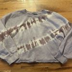 Hippie Rose  Lavender and Cream Tie-Dye Cropped Sweatshirt Photo 0
