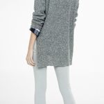 EXPRESS Gray Marled Extreme Hi-lo Hem Turtleneck Sweater Photo 2
