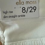 Ella Moss High Rise Slim Straight Ankle Leg Pockets White Solid SZ 8/29 #1910 Photo 5