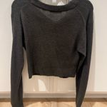 Olivaceous Black V-Neck Sweater Photo 2