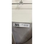 ZARA  Top Womens Small Silver Metallic Strapless Sweetheart Bodycon Side Zip Photo 3