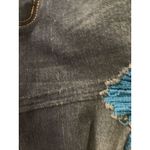 Be Girl Women's Plus Size 16 Blue Capri Jean Shorts Pockets Destroyed Distressed Photo 9