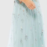 Mac Duggal  9136 Womens Embellished High Neck Butterfly Sleeve Gown Photo 0