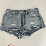 Urban Outfitters BDG  Denim Cutoff Shorts Distressed Frayed Hem Mid Rise Size 25W Photo 1