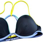 Victoria's Secret 34 C Fabulous Bikini Top Black Purple Padded Photo 1