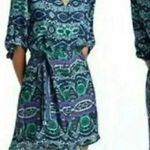 Anthropologie Maeve Ikat High Low Bohemian Print Button Down Shirt Dress Size XS Photo 1