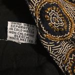Vintage HG NY Vest Beaded Medallion Print Button Down‎ Black Gold Womens Size M Photo 7